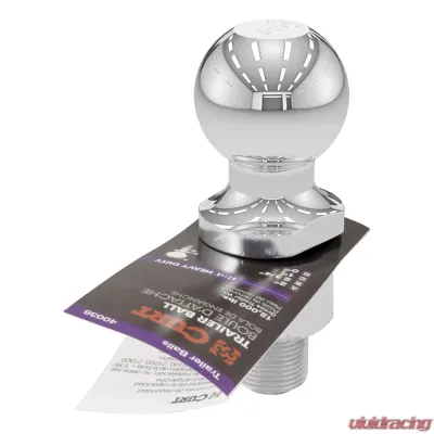 Curt 2" Trailer Ball (1" x 2-1/4" Shank, 12,000 lbs., Chrome) - 40038