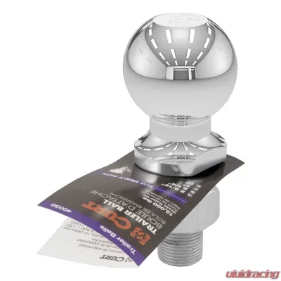 Curt 2-5/16" Trailer Ball (1" x 2-1/4" Shank, 12,000 lbs., Chrome) - 40039