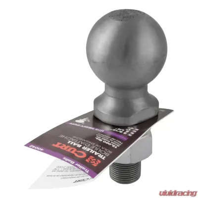 Curt 2-5/16" Trailer Ball (1" x 2-1/4" Shank, 12,000 lbs., Raw Steel) - 40042