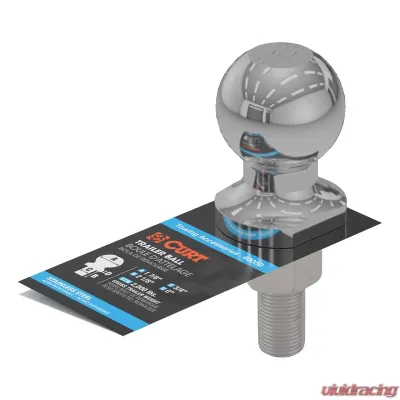 Curt 1-7/8" Trailer Ball (3/4" x 2-1/8" Shank, 2,000 lbs., Stainless) - 40050