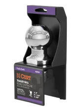 Curt 2" Trailer Ball (3/4" x 1-3/4" Shank, 3,500 lbs., Chrome, Packaged)                                     - 40064 - Image 3