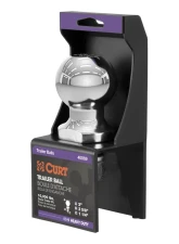 Curt 2" Trailer Ball (1-1/4" x 2-5/8" Shank, 10,000 lbs., Chrome, Packaged)                                     - 40069 - Image 3