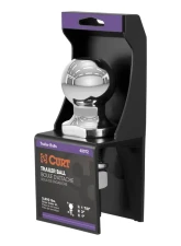 Curt 1-7/8" Trailer Ball (1" x 3" Shank, 3,500 lbs., Chrome, Packaged)                                     - 40072 - Image 3
