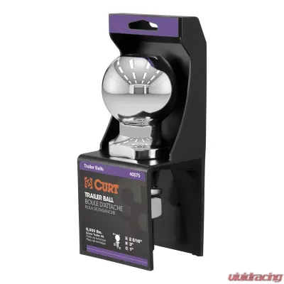 Curt 2-5/16" Trailer Ball (1" x 3" Shank, 6,000 lbs., Chrome, Packaged) - 40075