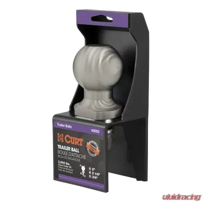 Curt 2" Trailer Ball (3/4" x 2-1/8" Shank, 3,500 lbs., Stainless, Packaged) - 40082