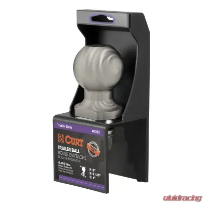 Curt 2" Trailer Ball (1" x 2-1/8" Shank, 6,000 lbs., Stainless, Packaged) - 40083