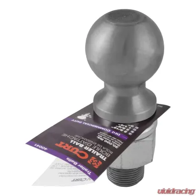 Curt 2-5/16" Trailer Ball (1-1/4" x 2-5/8" Shank, 30,000 lbs., Raw Steel) - 40085