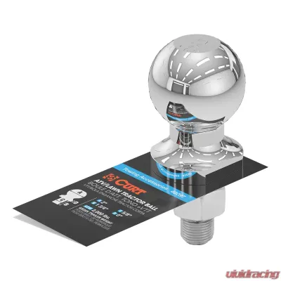 Curt 2" ATV Tow Ball - Lawn Tractor Hitch Ball (2,000 lbs., Chrome) - 40097