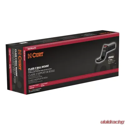 Curt Class 3 Ball Mount (2" Shank, 7,500 lbs., 4" Drop, 8-1/4" Long, Packaged) - 45051