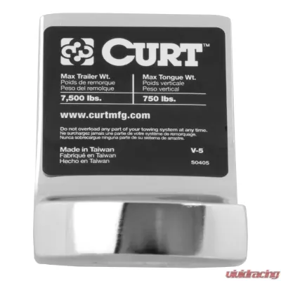Curt Class 3 Ball Mount (2" Shank, 7,500 lbs., 2" Drop, 7-1/2" Long, Chrome) - 45290