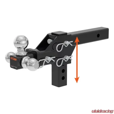 Curt Adjustable Tri-Ball Mount (2" Shank, 1-7/8", 2" & 2-5/16" Balls) - 45799