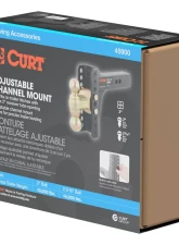 Curt Adjustable Channel Mount with Dual Ball (2" Shank, 14,000 lbs., 6" Drop)                                     - 45900 - Image 11