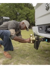 Curt Adjustable Channel Mount with Dual Ball (2" Shank, 14,000 lbs., 6" Drop)                                     - 45900 - Image 7