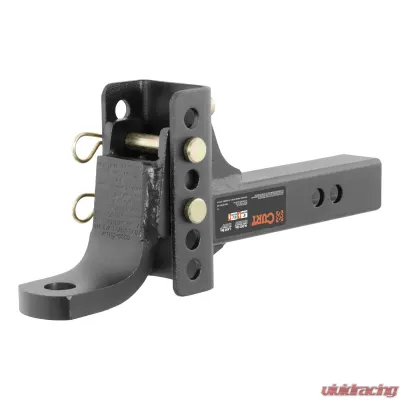 Curt Adjustable Channel Mount with 1" Ball Hole (2" Shank, 6,000 lbs., 6-3/4" Drop) - 45901