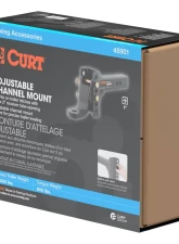 Curt Adjustable Channel Mount with 1" Ball Hole (2" Shank, 6,000 lbs., 6-3/4" Drop)                                     - 45901 - Image 8