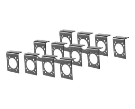Curt Connector Mounting Brackets for 7-Way RV Blade (Black, 12-Pack)