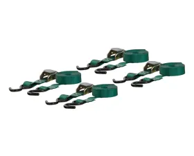 Curt 16' Dark Green Cargo Straps with S-Hooks (300 lbs., 4-Pack)