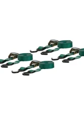 Curt 16' Dark Green Cargo Straps with S-Hooks (300 lbs., 4-Pack)                                     - 83016 - Image 2