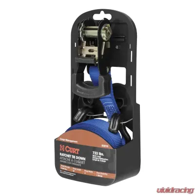 Curt 16' Blue Cargo Strap with J-Hooks (733 lbs.) - 83019