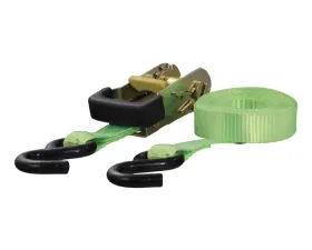 Curt 16' Lime Green Cargo Strap with S-Hooks (1,100 lbs.)