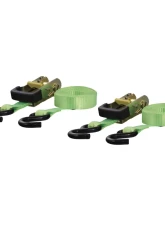 Curt 16' Lime Green Cargo Straps with S-Hooks (1,100 lbs., 2-Pack)                                     - 83028 - Image 2