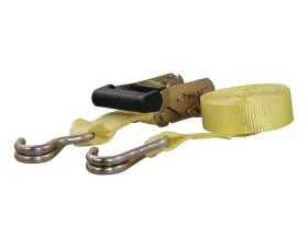 Curt 14' Yellow Cargo Strap with J-Hooks (1,667 lbs.)