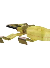 Curt 27' Yellow Cargo Strap with Flat Hooks (3,333 lbs.)                                     - 83048 - Image 2