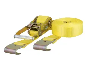 Curt 27' Yellow Cargo Strap with Flat Hooks (3,333 lbs.)