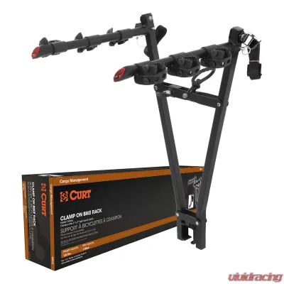 Curt Clamp-On Bike Rack (3 Bikes, Fits Over 2" Shank) - 18013