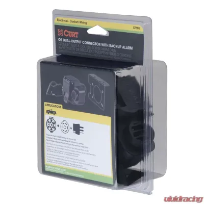 Curt Dual-Output 7 & 4-Way Connector with Backup Alarm (Plugs into USCAR) - 57101