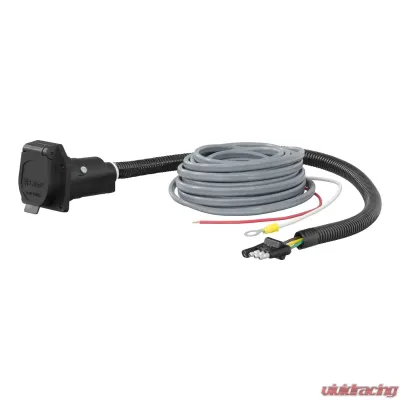 Curt 4-Way Flat Electrical Adapter with Brake Control Wiring - 57186