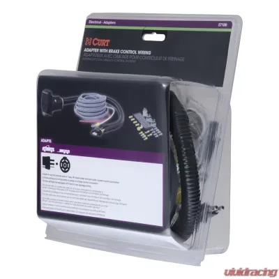 Curt 4-Way Flat Electrical Adapter with Brake Control Wiring - 57186