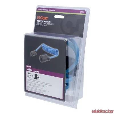 Curt 5' Electrical Adapter Harness (7-Way RV Blade Vehicle to 4-Way Flat Trailer) - 57271