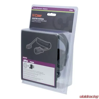 Curt 5' Electrical Adapter Harness (7-Way RV Blade Vehicle to 5-Way Flat Trailer) - 57281