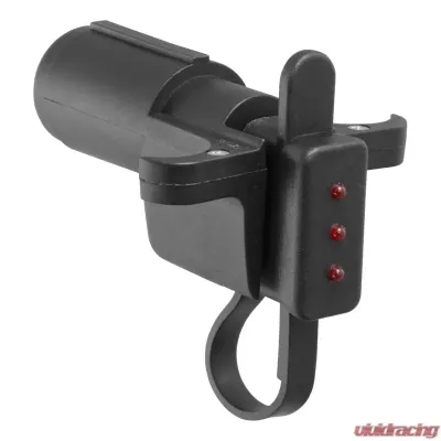 Curt Electrical Adapter with Tester (6-Way Round Vehicle to 4-Way Flat Trailer) - 57627