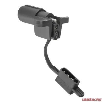 Curt Electrical Adapter with Tester (6-Way Round Vehicle to 4-Way Flat Trailer) - 57627