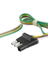 Curt 4-Way Flat Connector Plug with 12" Wires (Trailer Side, Packaged)                                     - 58031 - Image 2