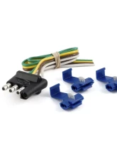 Curt 4-Way Flat Connector Plug with 12" Wires and Hardware (Trailer Side, Packaged)                                     - 58033 - Image 2