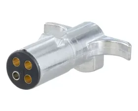 Curt 4-Way Round Connector Plug (Trailer Side, Packaged)