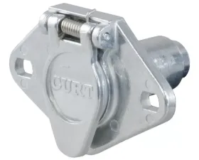 Curt 4-Way Round Connector Socket (Vehicle Side, Packaged)