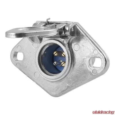 Curt 4-Way Round Connector Socket (Vehicle Side, Packaged) - 58071