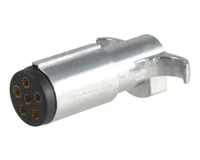 Curt 6-Way Round Connector Plug (Trailer Side, Packaged)