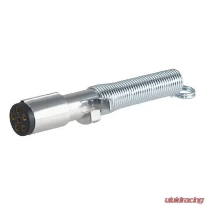 Curt 6-Way Round Connector Plug with Spring (Trailer Side) - 58082
