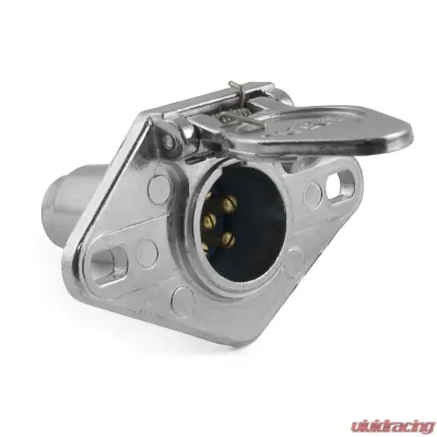 Curt 6-Way Round Connector Socket (Vehicle Side, Diecast Metal) - 58090