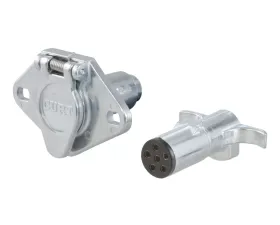 Curt 6-Way Round Connector Plug & Socket (Packaged)