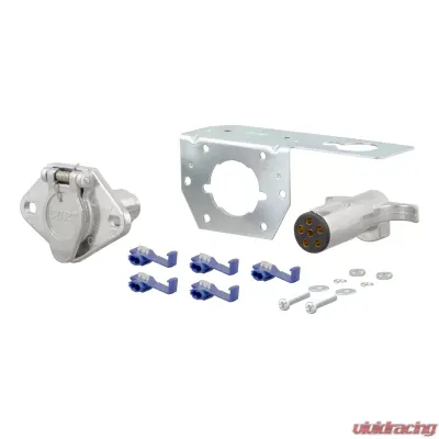 Curt 6-Way Round Connector Plug & Socket with Hardware (Packaged) - 58093