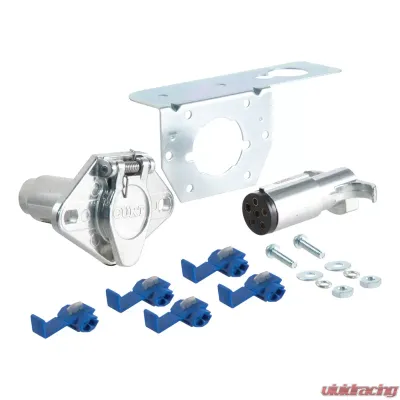 Curt 6-Way Round Connector Plug & Socket with Hardware (Packaged) - 58093
