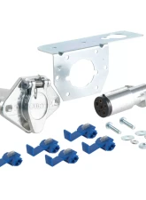 Curt 6-Way Round Connector Plug & Socket with Hardware (Packaged)                                     - 58093 - Image 3