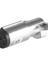 Curt 6-Way Round Connector Plug (Trailer Side, Chrome Plastic)                                     - 58120 - Image 2