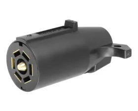 Curt 7-Way RV Blade Connector Plug (Trailer Side, Black Plastic, Packaged)